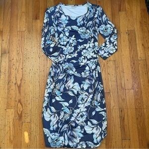 Reiss Blue Floral  Dress Size Large